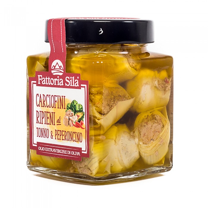 ARTICHAUTS MIGNONS FARCIS THON PIMENT 280G - FATTORIA SILA